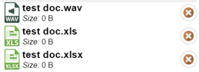 wav, xls, xlsx icons
